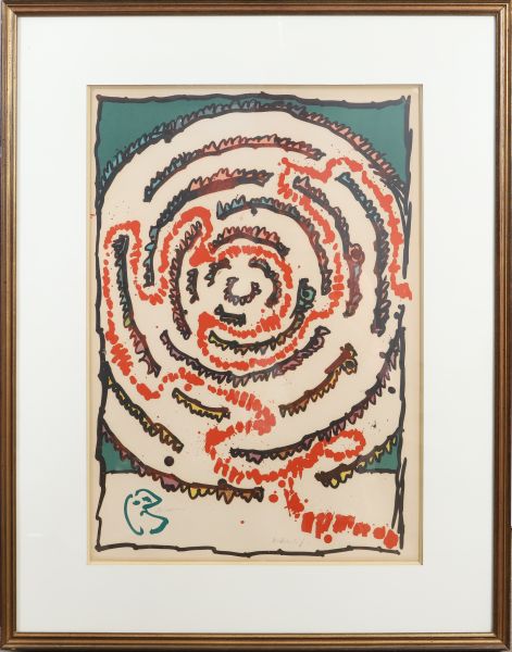Pierre Alechinsky (1927-)”Labyrinthe d’apparat V”