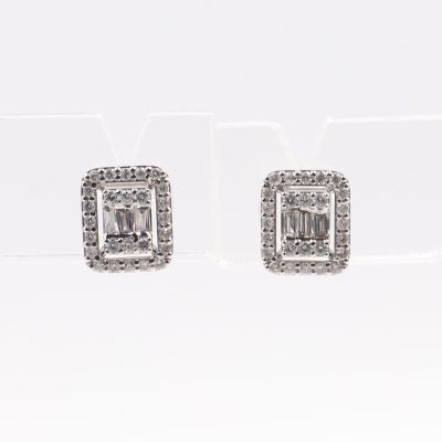 Paire de boutons d'oreilles diamants