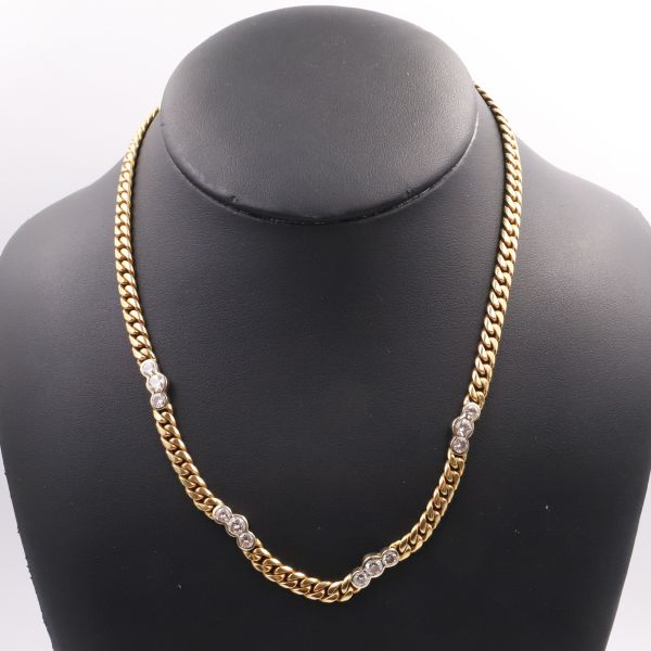 Collier Or jaune 18k et brillants