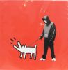 Keith Haring (1958-1990)  & Banksy d'après (rouge)