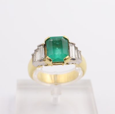 Bague Emeraude rectangulaire