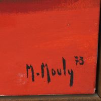 Marcel Mouly (1918 - 2008) ”Nu à la chambre rouge“