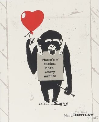 The Real Not Banksy Front  «True Love Fake Art Suckers »