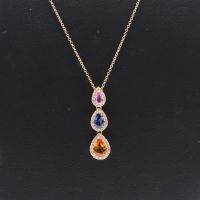 Collier chute de saphirs