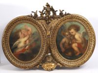 Paire de tableaux XIXème siècle « Jalousie »