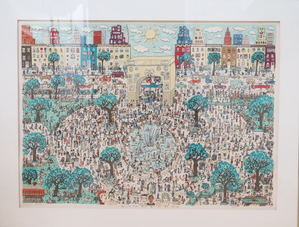 « Washington ain’t no square park » de James Rizzi (1950-2011)