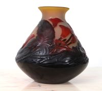 GALLE – Exceptionnel Vase aux ARUMS 