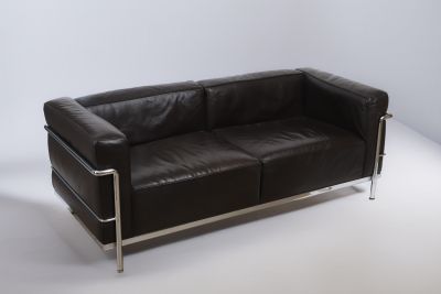 Canapé Vintage LC3 (première génération) de Le Corbusier (1887-1965) par CASSINA