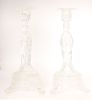 Paire de chandelier en verre