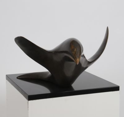 Bronze animal sculpture