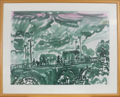MORITZ NEY ( né en 1947) - Pont Adolphe