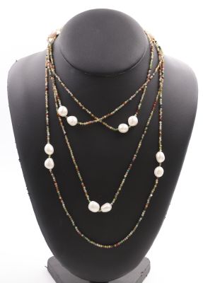 Sautoir Agates et Perles