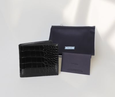 Portefeuille PRADA crocodile