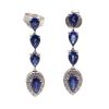 Paire de pendants d'oreilles - Saphirs poires
