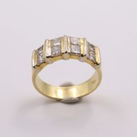 Bague or blanc et jaune