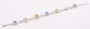 Bracelet or blanc serti de 7 saphirs Ceylan Naturels
