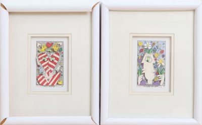 « Flower pot Head » et « Miss Heart » de James Rizzi (1950-2011)