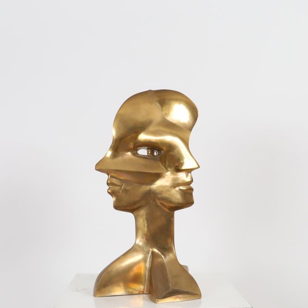 René WIROTH (né en 1945) - Sculpture tricéphale 