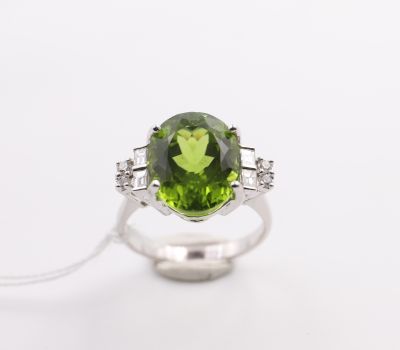 Bague Péridot oval
