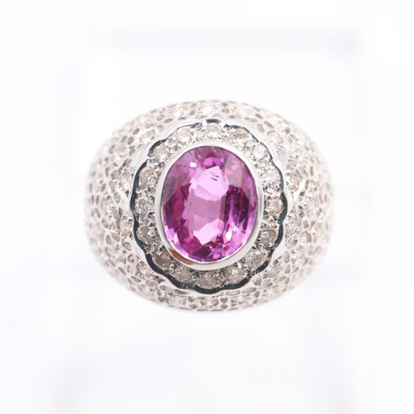 Bague Boule en or blanc 18K