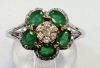 Bague Fleur Emeraudes