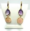 Jolie paire de pendants d'oreilles - Opales et Améthystes