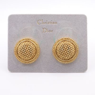 Boucles d’oreilles rondes Christian DIOR