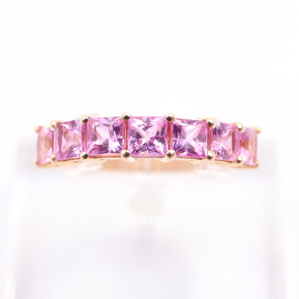 Demi-alliance en or rose 18K