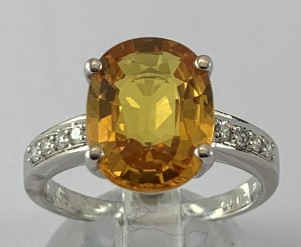 Bague Saphir ocre