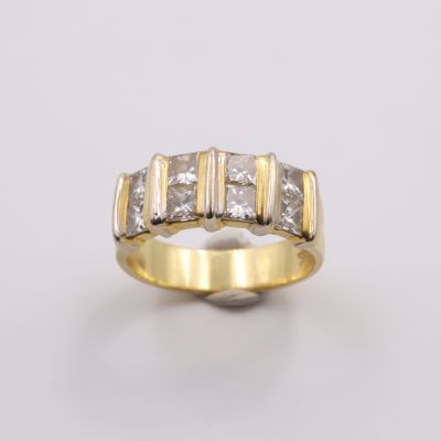 Bague or blanc et jaune