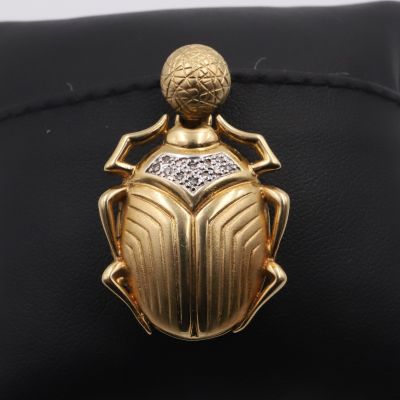 Pendentif scarabée - Or jaune 18k