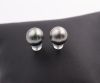 Paire de boutons d'oreilles Perles grises