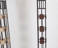 Paire de lampadaire dans le goût de Will Lofy (1937-2021)