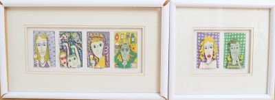 « Drink Drink and be merry » et « À couple of birds » de James Rizzi (1950-2011)