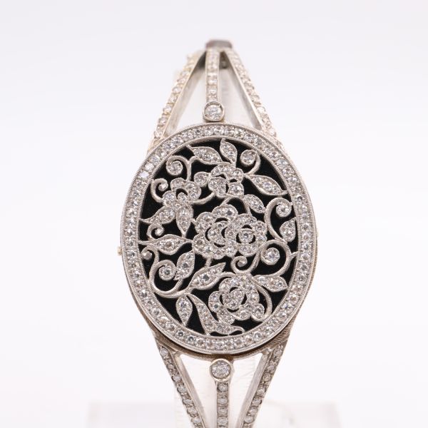 Bracelet vintage Or blanc et diamants